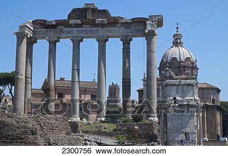 Stock Photograph - Italy, Roman Forum (Forum Magnum); Rome. Fotosearch