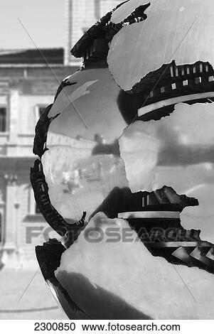 Stock Image - Italy, Sphere Within Sphere By Pomodoro At The Vatican; Rome. Fotosearch