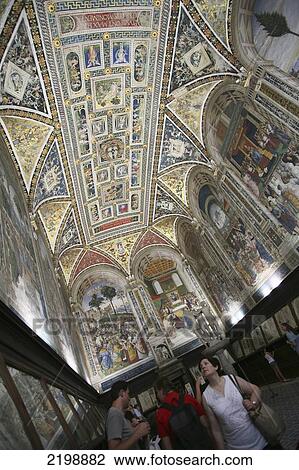 Stock Image - Italy, Tuscany, Interior Of Siena Cathedral; Siena. Fotosearch