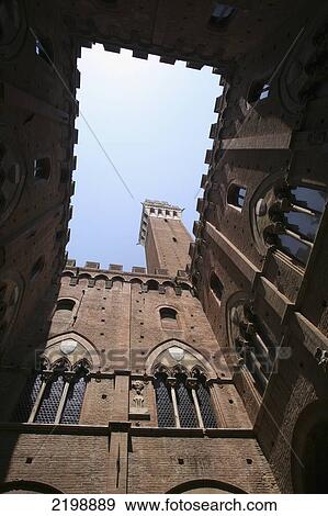 Italy, Tuscany, Palazzo Pubblico (Town Hall) With Mangia Tower; Siena View Large Photo Image Stock Photo - Italy, Tuscany, Palazzo Pubblico (Town Hall) With Mangia Tower; Siena. Fotosearch