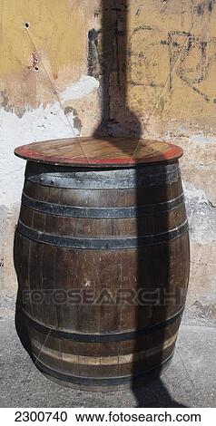 Italy, Wooden Barrel Used As A Table On A Terrace; Rome View Large Photo Image Stock Image - Italy, Wooden Barrel Used As A Table On A Terrace; Rome. Fotosearch