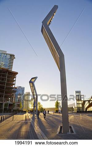 Stock Image - Jack Poole Plaza, Vancouver, British Columbia, Canada. Fotosearch