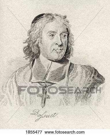 Stock Photo - Jacques Benigne Bossuet 1627-1704 Bishop Of Meaux French Theologian Court Preacher And Renowned Pulpit Orator From The Book Crabbs Historical Dictionary Published 1825. Fotosearch