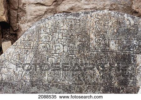 Stock Photography - Jaguar Lintel, Chavin De Huantar, Ancash, Peru. Fotosearch
