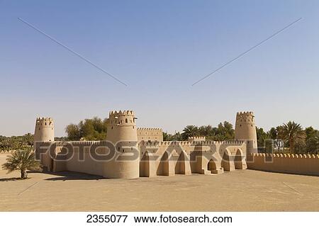 Stock Photo - Jahili Fort; Al Ain, Abu Dhabi, United Arab Emirates. Fotosearch