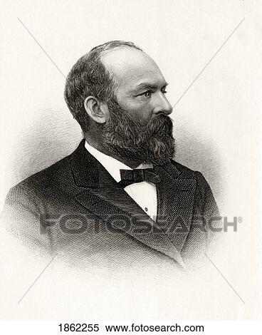 Stock Photography - James Abram Garfield 1831 To 1881 20Th President Of The United States From Log Cabin To White House By William M. Thayer Published By Hodder And Stoughton 1905. Fotosearch