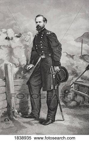 Stock Photography - James Birdseye Mcpherson 1828 To 1864. Union General In American Civil War Killed In Atlanta Campaign. Painted By Thomas Nast. Fotosearch
