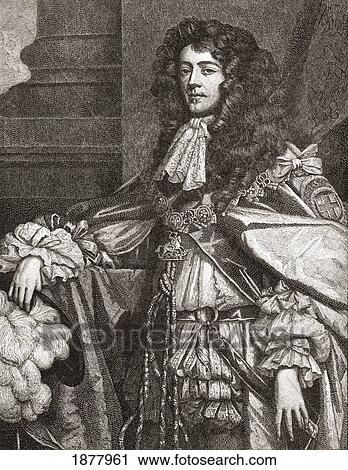 Stock Image - James Crofts Or James Fitzroy, Later Sir James Scott, 1St Duke Of Monmouth, 1St Duke Of Buccleuch, 1649 To 1685. English Nobleman. From The Book Short History Of The English People By J. R. Green, Published London 1893. Fotosearch