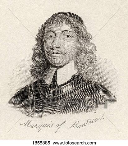 Stock Photography - James Graham, 1St Marquess And 5Th Earl Of Montrose, 1612 To 1650. Scottish Nobleman And Soldier. From The Book Crabbs Historical Dictionary Published 1825. Fotosearch