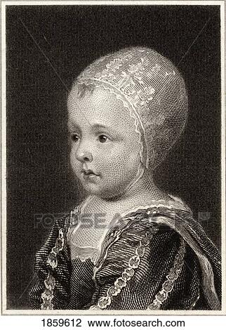Stock Image - James Ii, Aka Duke Of York, 1633-1701. King Of Great Britain (1685-1688). 19Th Century Print Engraved By Edward Smith From The Painting By Vandyke.. Fotosearch