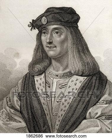 Stock Photograph - James Iv King Of Scotland 1473 - 1513 Engraved By Gerimia From The Book A Catalogue Of Royal And Noble Authors Volume V Published 1806. Fotosearch