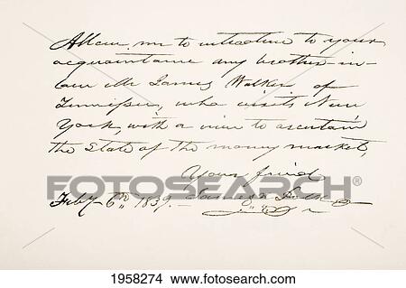 James Knox Polk, 1795 - 1849. 11Th President Of The United States Of America. Hand Writing Sample. View Large Photo Image Picture - James Knox Polk, 1795 - 1849. 11Th President Of The United States Of America. Hand Writing Sample.. Fotosearch
