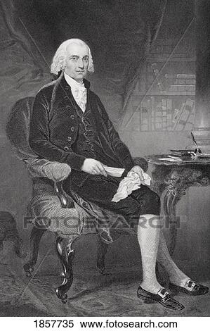 Stock Photography - James Madison 1751-1836. Fourth President Of The United States 1809ÃƒÂ¢Ã¢â€šÂ¬Ã¢â‚¬Å“17. From Painting By Alonzo Chappel. Fotosearch