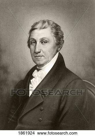 Picture - James Monroe 1758 To 1831. Fifth President Of The United States Of America.. Fotosearch