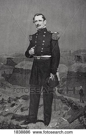 Stock Photograph - James Shield. American Civil War Union General. From Painting By Alonzo Chappel. Fotosearch