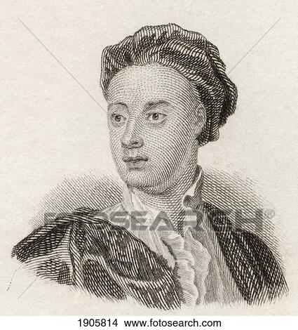 Picture - James Thomson, 1700 To 1748. Scottish Poet And Playwright. From Crabb's Historical Dictionary Published 1825.. Fotosearch