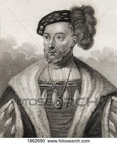 Stock Image - James V King Of Scotland 1512 - 1542 From The Book A Catalogue Of Royal And Noble Authors Volume V Published 1806. Fotosearch