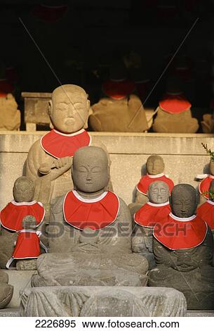 Stock Photography - Japan, Buddha statues at Kiyomizu-dera Temple; Kyoto. Fotosearch