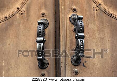 Stock Image - Japan, Detail Of Door; Kyoto. Fotosearch