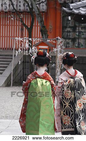 Japan, Geishas; Kyoto View Large Photo Image Stock Image - Japan, Geishas; Kyoto. Fotosearch