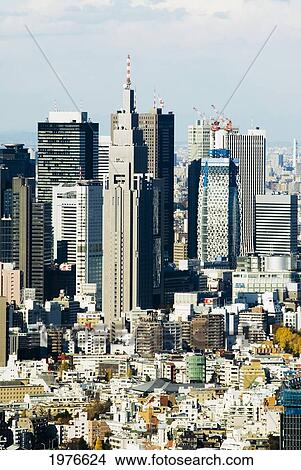Japan, Roppongi; Tokyo, Shinjuku, High Rise Buildings Of Shinjuku Skyline View Large Photo Image Picture - Japan, Roppongi; Tokyo, Shinjuku, High Rise Buildings Of Shinjuku Skyline. Fotosearch
