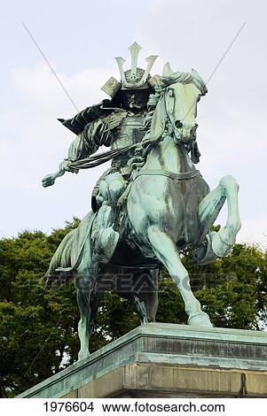 Japan, Statue Of Kusunoki Masashige; Tokyo View Large Photo Image Picture - Japan, Statue Of Kusunoki Masashige; Tokyo. Fotosearch