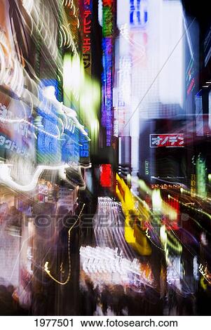 Japan, Tokyo, Akihabara, Electronics District, Neon Signs At Night. View Large Photo Image Stock Image - Japan, Tokyo, Akihabara, Electronics District, Neon Signs At Night.. Fotosearch