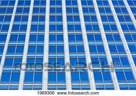 Stock Photograph - Japan, Tokyo, Atago Green Hills Mori Tower, Colorful Glass Exterior Of Building.. Fotosearch
