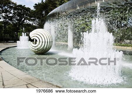 Stock Photograph - Japan; Tokyo; Wadakura Fountain Park, Commemorates Crown Prince Marriage.. Fotosearch
