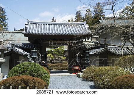 Japanese Temple Entrance Gate; Koyasan, Wakayama, Japan View Large Photo Image Stock Image - Japanese Temple Entrance Gate; Koyasan, Wakayama, Japan. Fotosearch