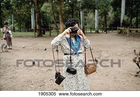 Japanese Tourist With Four Cameras, Queensland. Australia. View Large Photo Image Stock Photography - Japanese Tourist With Four Cameras, Queensland. Australia.. Fotosearch