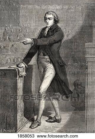 Stock Image - Jean-Baptiste Louvet De Couvrai, 1760-1797. French Politician And Writer. Engraved By De La Charlerie After A. Demarle, From Histoire De La Revolution Francaise By Louis Blanc. Fotosearch