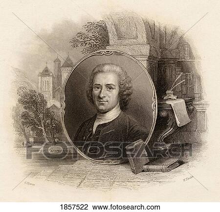 Stock Image - Jean-Jacques Rousseau, 1712-1778. Swiss Philosopher. Drawn By G. Howse Engraved By W. Finden.. Fotosearch