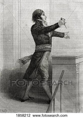 Stock Image - Jean Lambert Tallien, 1767-1820. French Politician. Engraved By Pannemaker-Ligny After E. Viollat. From Histoire De La Revolution Francaise By Louis Blanc. Fotosearch