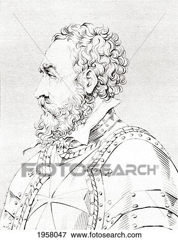 Stock Photo - Jean Parisot De La Valette, C. 1494 - 1568. Knight Of St. John. From The Historic Gallery Of Portraits And Paintings, Published 1808.. Fotosearch