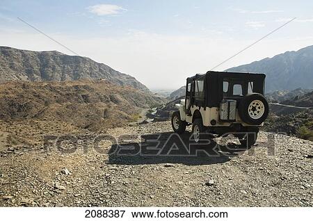 Stock Photo - Jeep In The Khyber Pass, Federally Administered Tribal Areas, Pakistan. Fotosearch