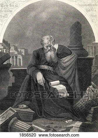Jeremiah From The National Illustrated Family Bible Published C1870 View Large Photo Image Stock Image - Jeremiah From The National Illustrated Family Bible Published C1870. Fotosearch