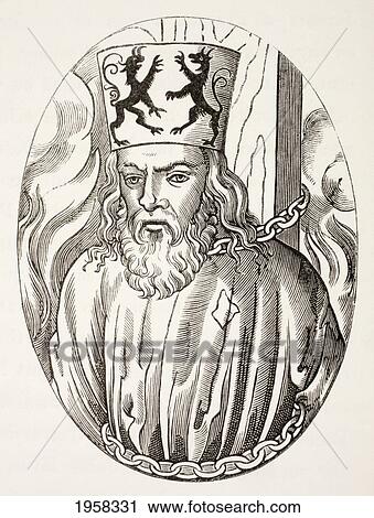 Stock Image - Jerome Of Prague, 1379 To 1416. Czech Theologian. Burnt At The Stake For Heresy. From Military And Religious Life In The Middle Ages By Paul Lacroix Published London Circa 1880.. Fotosearch