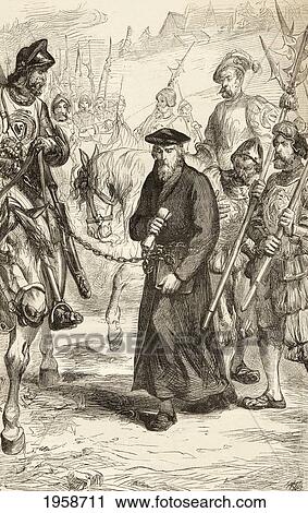 Jerome Of Prague, 1379 To 1416, In Chains On His Way To Prison. Czech Theologian. From The Book Of Martyrs By John Foxe, Published C. 1865. View Large Photo Image Stock Image - Jerome Of Prague, 1379 To 1416, In Chains On His Way To Prison. Czech Theologian. From The Book Of Martyrs By John Foxe, Published C. 1865.. Fotosearch