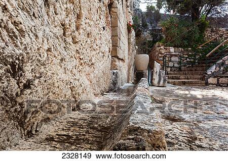 Stock Photo - Jerusalem, Outside of Garden Tomb; Israel. Fotosearch