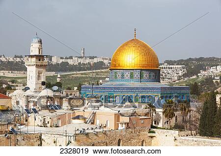 Jerusalem, View of Dome Of Rock; Israel View Large Photo Image Stock Photo - Jerusalem, View of Dome Of Rock; Israel. Fotosearch