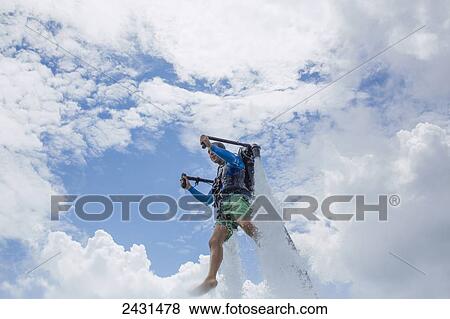 Stock Photo - Jet pack; Grand Cayman, Cayman Islands. Fotosearch