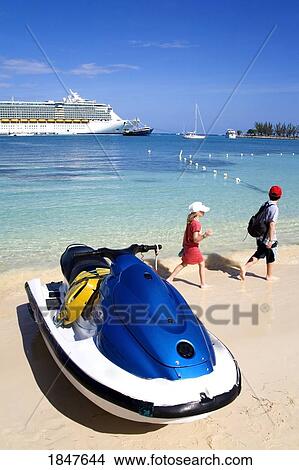 Jet Ski On Turtle Beach; Ocho Rios, St. Ann's Parish, Jamaica, Caribbean View Large Photo Image Picture - Jet Ski On Turtle Beach; Ocho Rios, St. Ann's Parish, Jamaica, Caribbean. Fotosearch