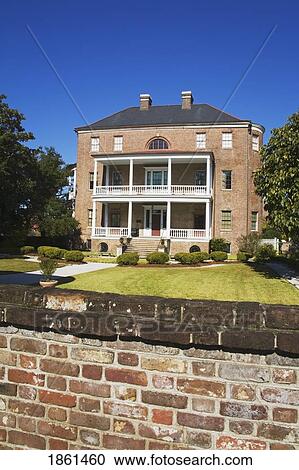 Stock Image - Joeseph Manigault House Museum, National Historic Landmark, Charleston, South Carolina, Usa. Fotosearch