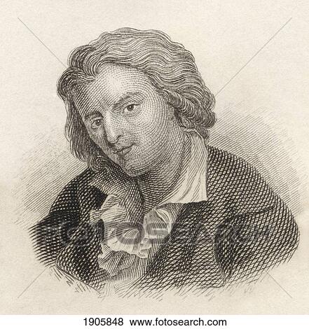 Stock Photo - Johann Christoph Friedrich Von Schiller, 1759 To 1805. German Poet, Philosopher, Historian, And Playwright. From Crabb's Historical Dictionary Published 1825.. Fotosearch