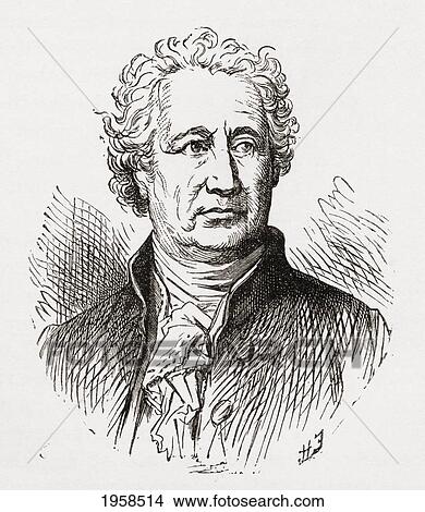 Picture - Johann Wolfgang Von Goethe, 1749 To 1832. German Writer And Polymath. From The World's Inhabitants By G. T. Bettany Published 1888.. Fotosearch