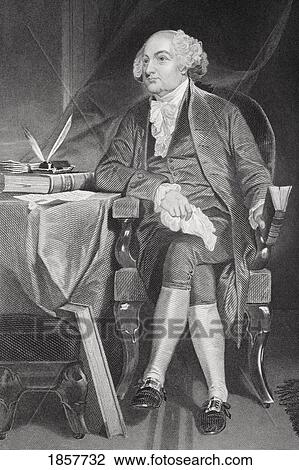 Stock Image - John Adams 1735-1826. First Vice-President And Second President Of The United States Of America. From Painting By Alonzo Chappel. Fotosearch