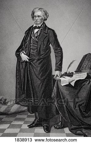 Stock Image - John Caldwell Calhoun 1782 To 1850. American Politician. 7Th Vice President Under John Quincey Adams And Andrew Jackson. From Painting By Alonzo Chappel. Fotosearch
