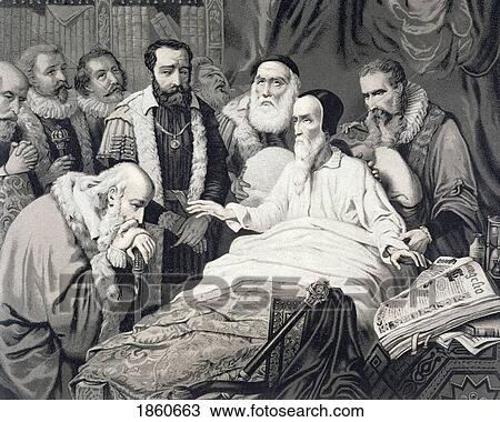 John Calvin 1509 To 1564 French Protestant Theologian On His Death Bed From 19Th Century Engraving View Large Photo Image Stock Image - John Calvin 1509 To 1564 French Protestant Theologian On His Death Bed From 19Th Century Engraving. Fotosearch