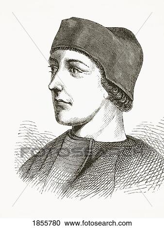 Stock Image - John Colet 1467 To 1519 Dean Of St Pauls Cathedral And Founder Of St Pauls School London From The National And Domestic History Of England By William Aubrey Published London Circa 1890. Fotosearch